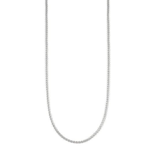 JOSEPHA Silver (White Gold): Mini Textured Dainty Chain