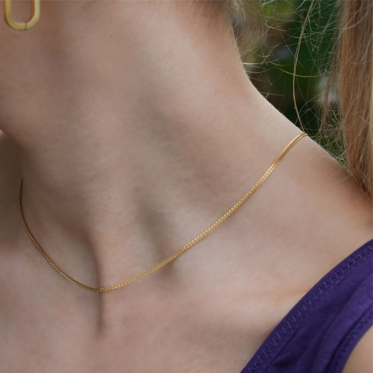 JOSEPHA Mini Textured Dainty Gold Chain