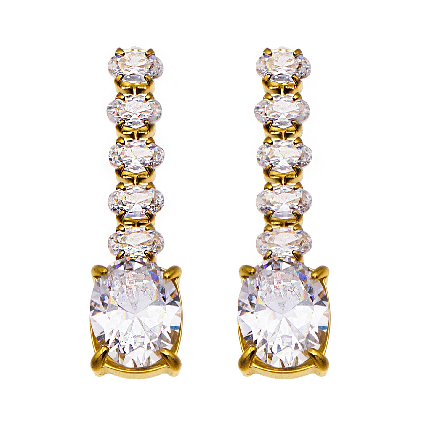 hackney-nine | hackneynine | Style MALIA 88898: Radiant Cascading Zirconia Drop Earrings.