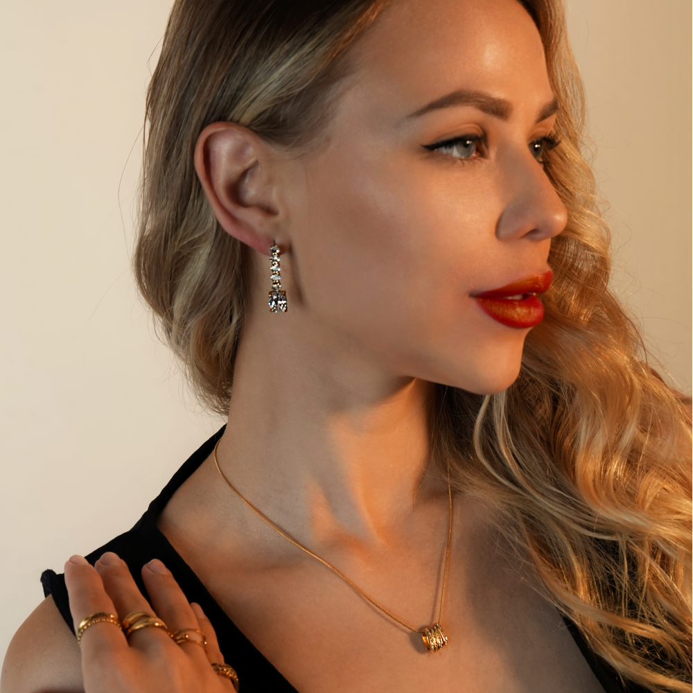 hackney-nine | hackneynine | Style MALIA 88898: Radiant Cascading Zirconia Drop Earrings.