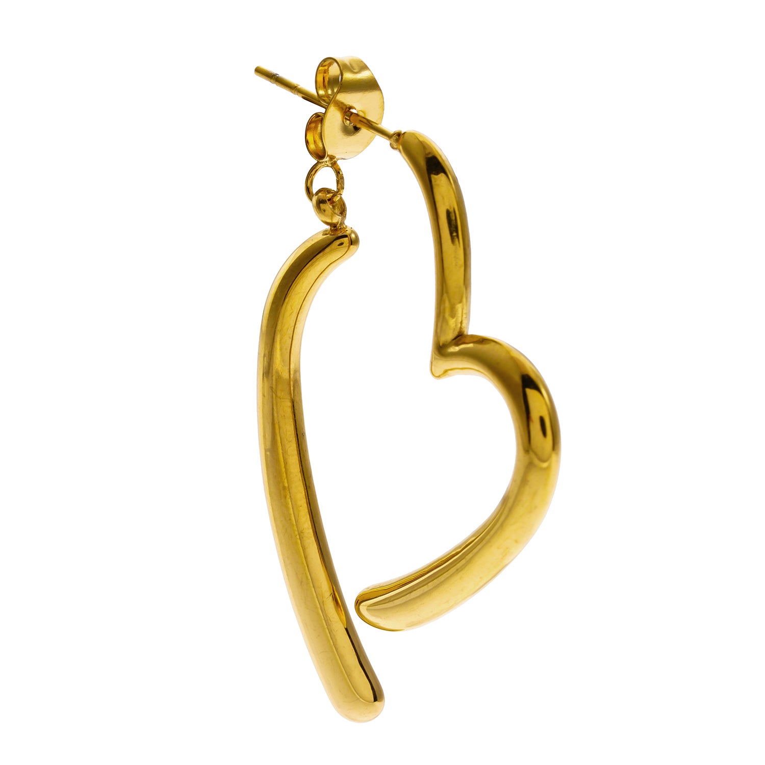 Style MOMOKA 0187: Abstract Heart Shaped Detachable Hoop Earrings.