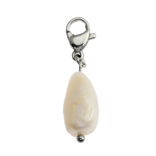 GEMMA 21190S: Freshwater Pearl Charm Silver.