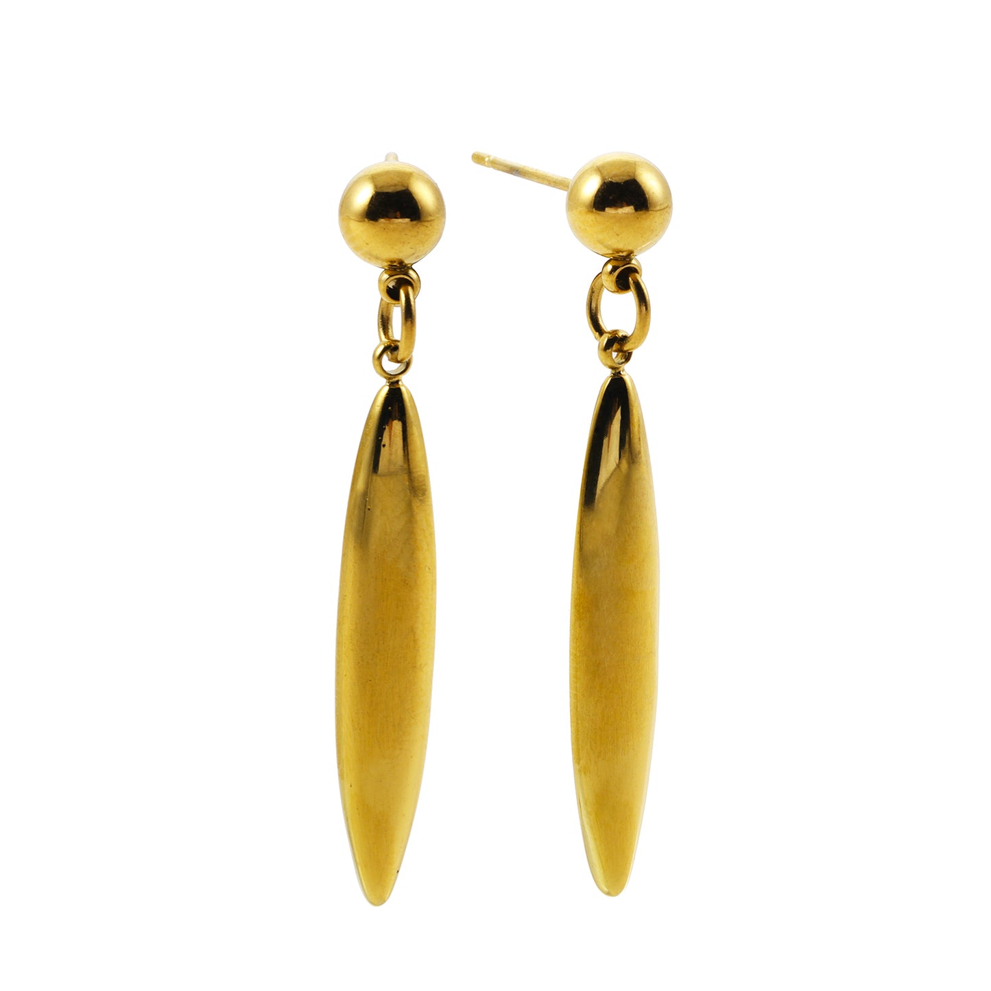 ARACELI: Vintage Inspired Dainty Oval Shaped Earrings Anchored by Rounded Beads