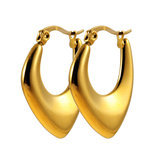 KAMIRA: Asymmetrical Geometric Hoop Earrings