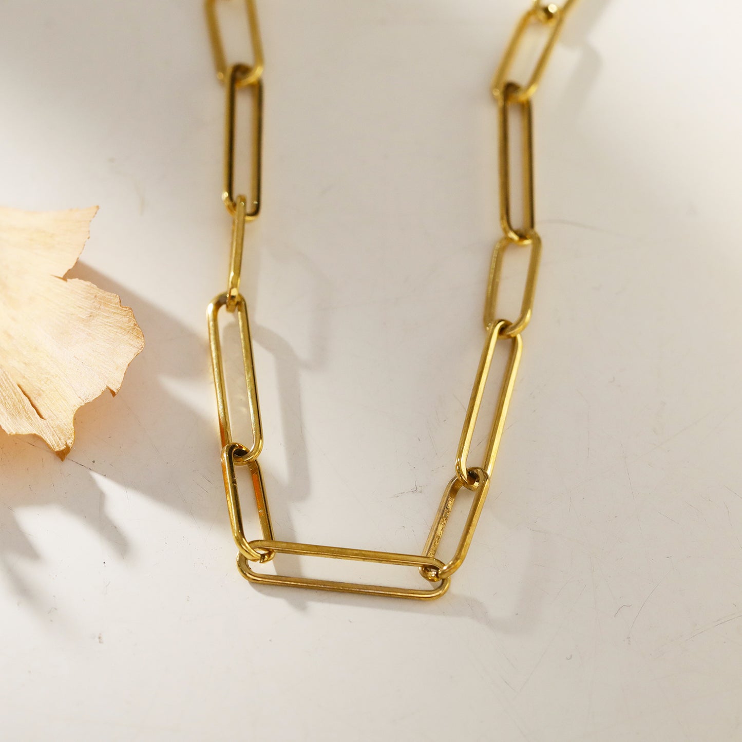 HACKNEY-NINE | tyle CIRCA 83855: Contemporary Style Long & Short Paper-Clip Combo Necklace