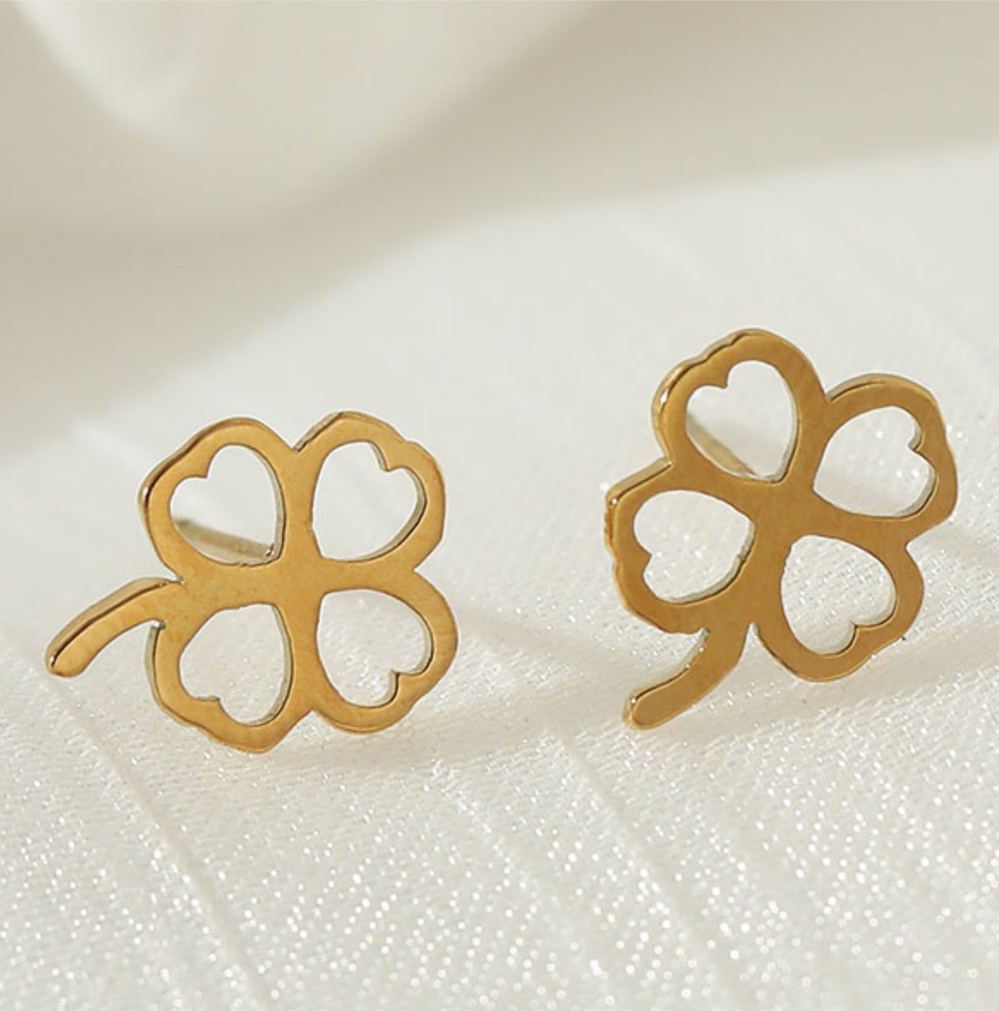 stud_earrings | stud_earrings | ear_stack | affordable_jewelry | dainty_jewelry | stainless_steel_jewelry | 18K_gold_jewelry | gold_dipped_jewelry | gold-jewelry | lucky_jewelry | four_leaf_clover_jewelry | clover_jewelr