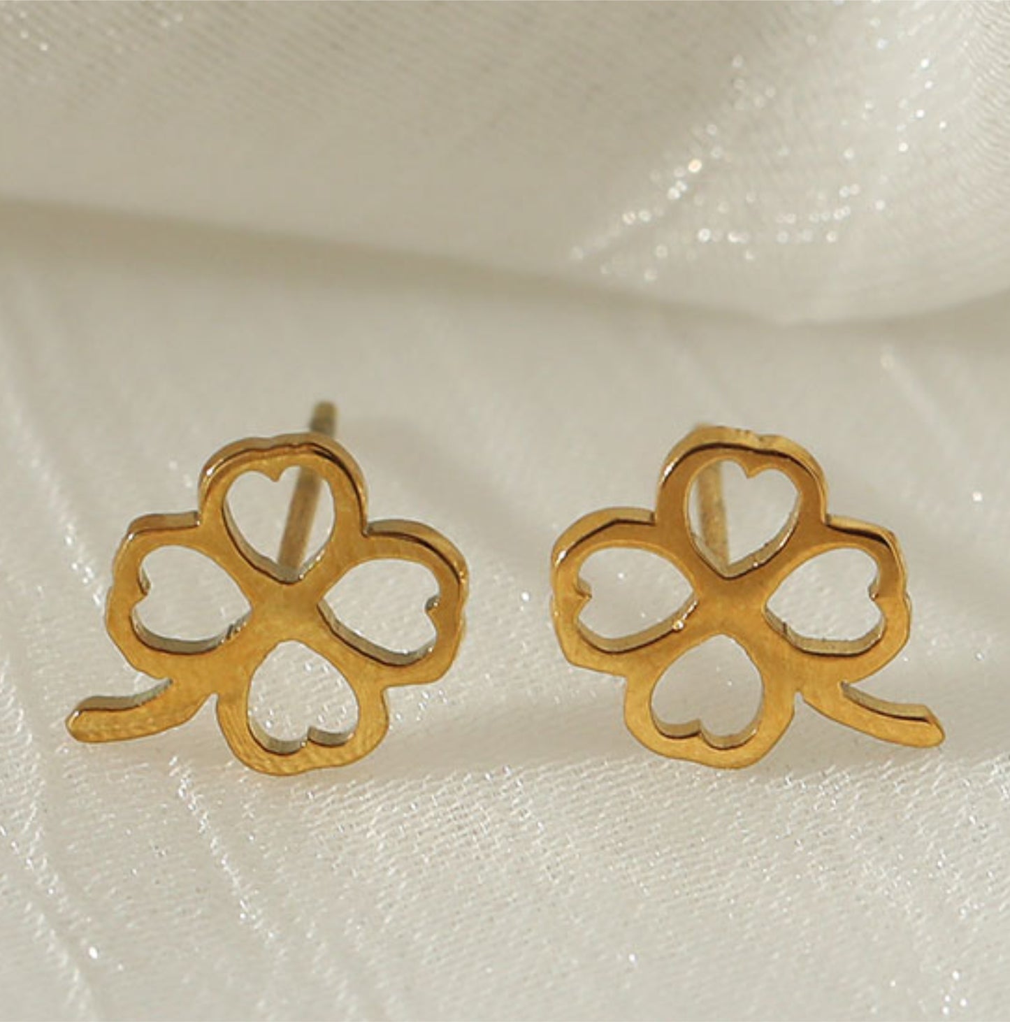 stud_earrings | stud_earrings | ear_stack | affordable_jewelry | dainty_jewelry | stainless_steel_jewelry | 18K_gold_jewelry | gold_dipped_jewelry | gold-jewelry | lucky_jewelry | four_leaf_clover_jewelry | clover_jewelr