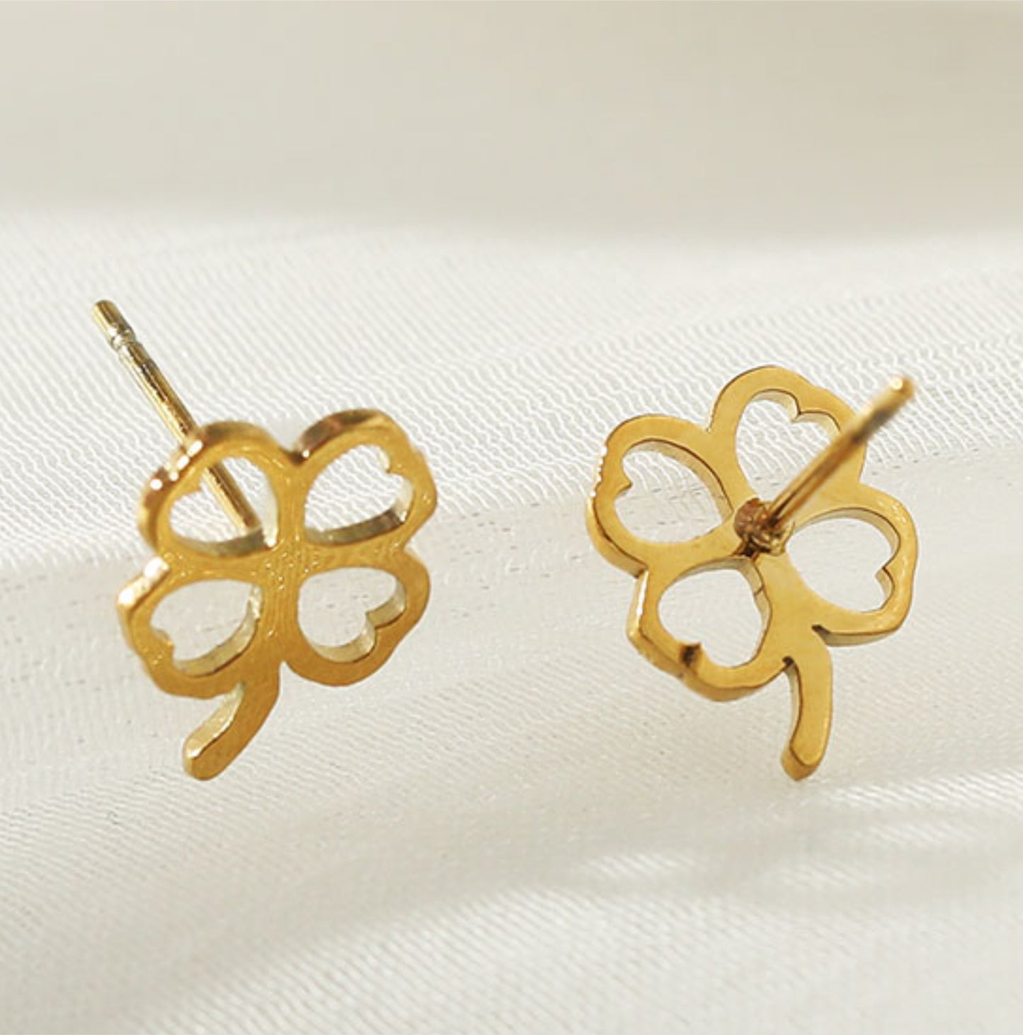 stud_earrings | stud_earrings | ear_stack | affordable_jewelry | dainty_jewelry | stainless_steel_jewelry | 18K_gold_jewelry | gold_dipped_jewelry | gold-jewelry | lucky_jewelry | four_leaf_clover_jewelry | clover_jewelr