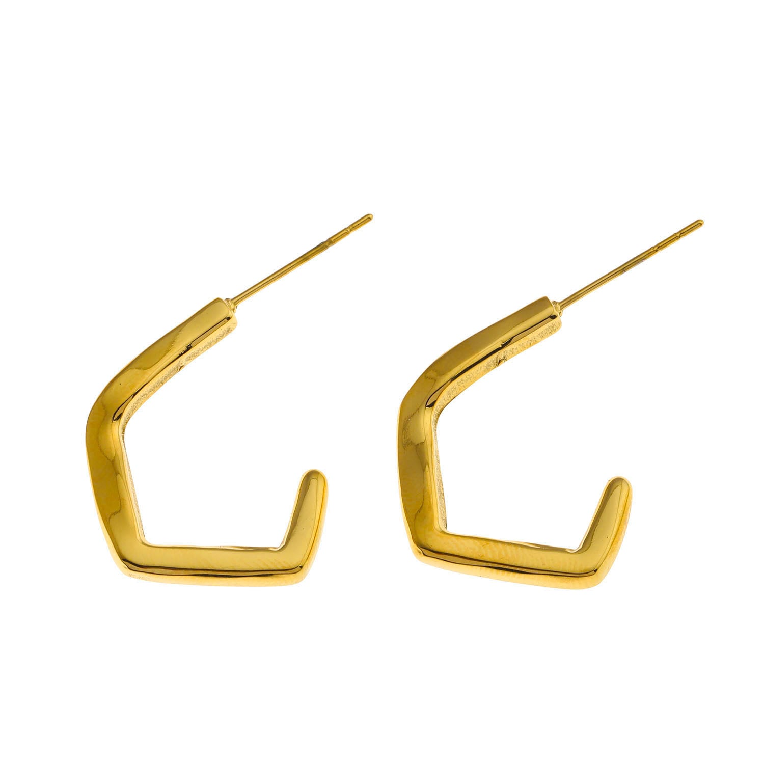 Style: BOJANA 122232 Geometric Shaped 'AM to PM' Hoop Earrings.
