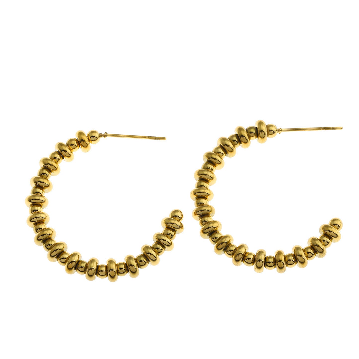 ACCADIA Beaded Hoop Gold Earrings