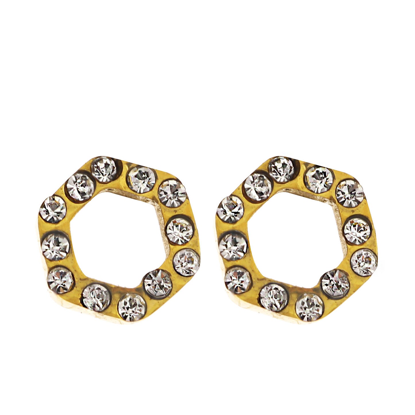 ELSA Hexagonal Zirconia Stud Earrings