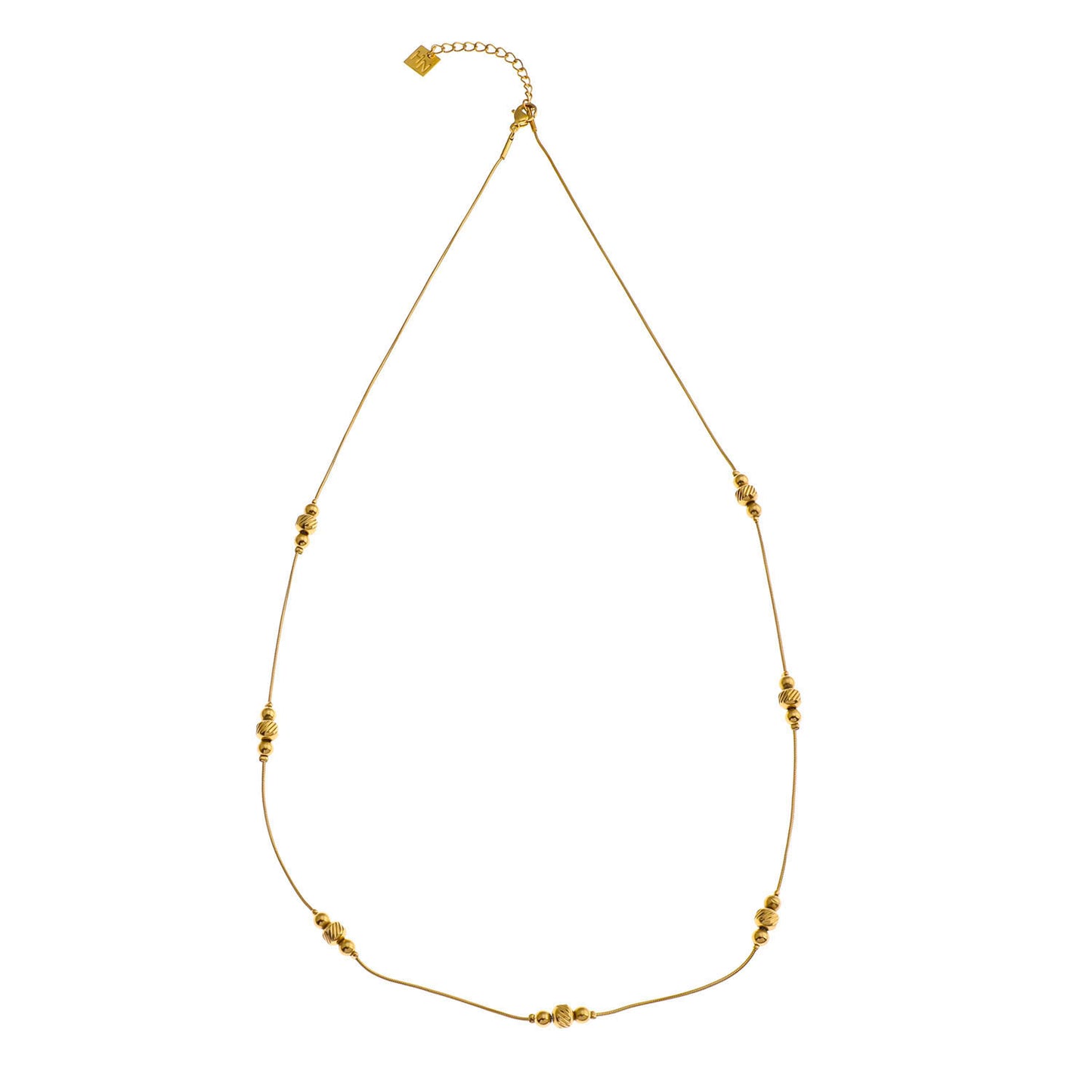 PAULINA Delicate Beaded Chain Necklace