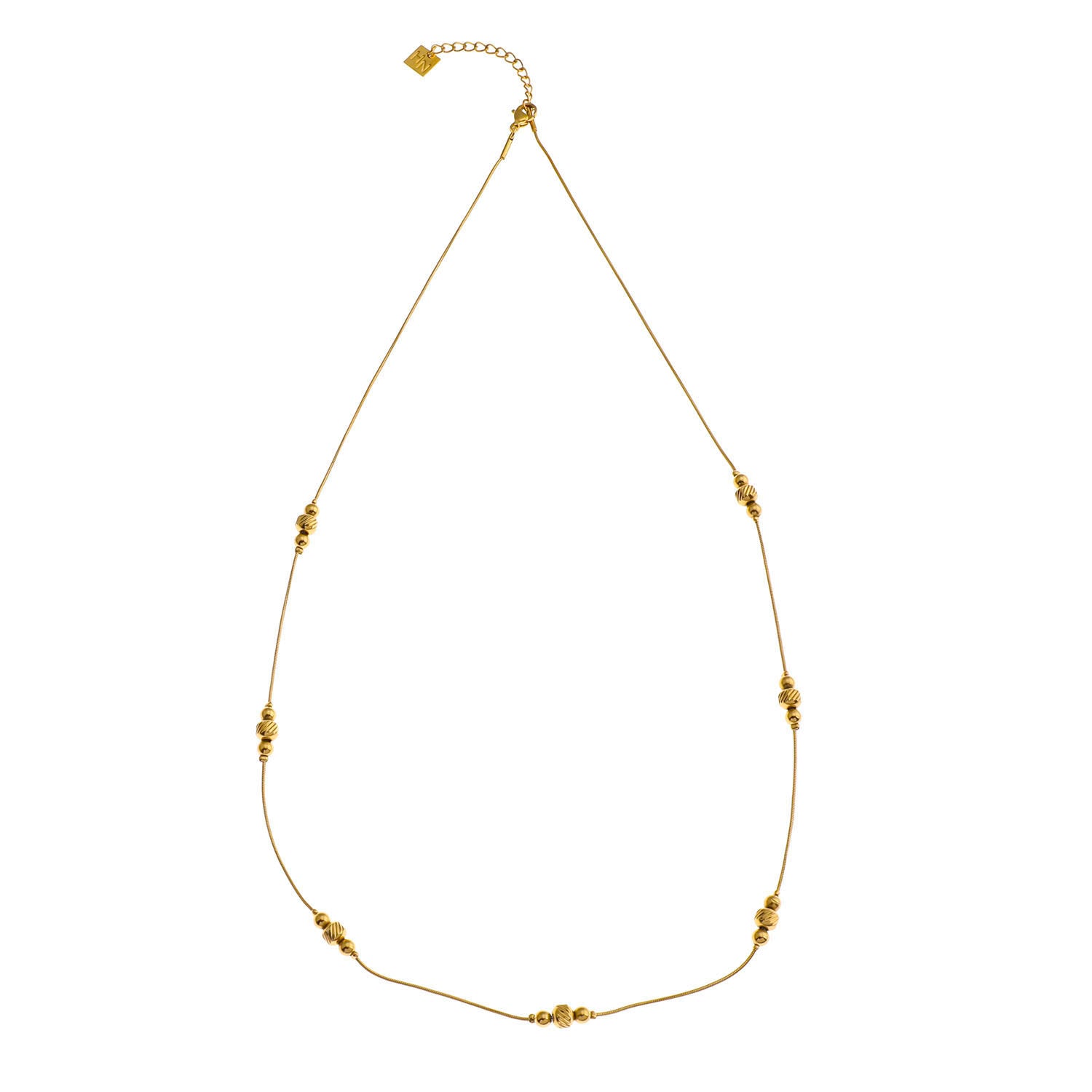 Style: PAULINA 202206 Delicate Beaded Chain Necklace.