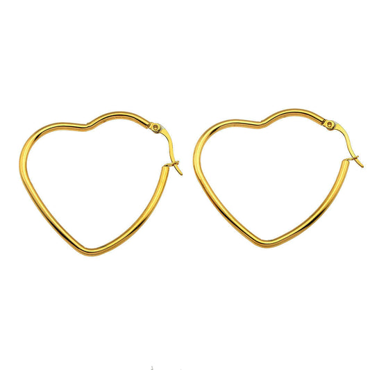 TUMBLE: Heart Shaped Hoop Earrings